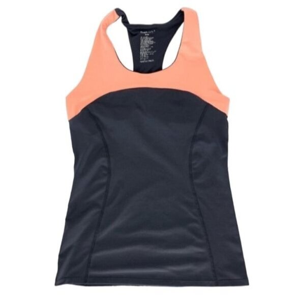 GAP BODY Racerback‎ Athletic Tank Top Built In Bra Dri Fit Grey Women's Medium - Picture 3 of 10